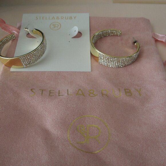 Large Crystal Hoops - Picture 5 of 5